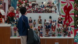 Evan checks out the nutcrackers