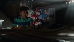 Evan is scared to be in the attic