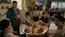 Jenny at the breakfast table