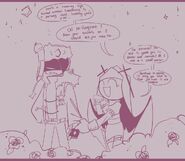 Sarvente and Ruv meeting each other.