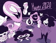 Sr Pelo's artwork celebrating New Year's Day 2020.