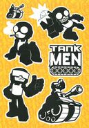 TANKMEN stickers that were sold at Comic-Con in 2007.