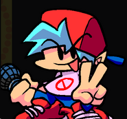 An image of Boyfriend's V-sign pose with a slightly different color scheme, found in the Flash files for the Gitaroo Man Easter egg, specifically funkinpause.fla. It was presumably used as a reference for the Boyfriend head seen in the Easter egg.