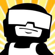 Tankman as seen in the profile picture for the official Newgrounds YouTube channel and Twitter account.