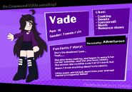 Vade's Character Sheet from "On Command" series.