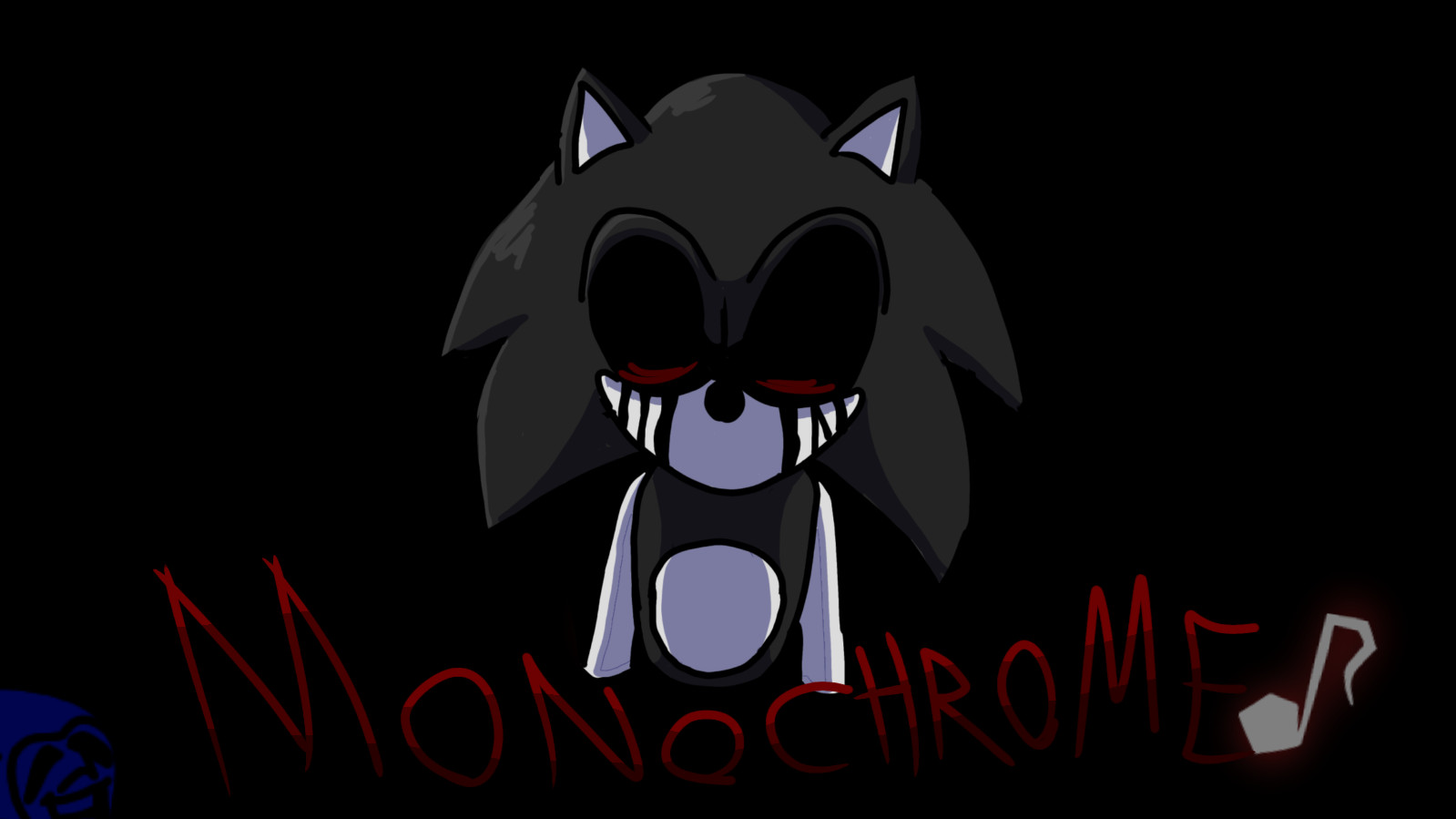 FNF Monochrome mod - Sonic.EXE and Majin Sonic sings MonoChrome