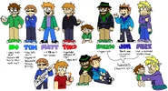 Official D-Side Eddsworld (Edd, Tom, Matt, Tord, Eduardo, Jon, and Mark) Character Designs