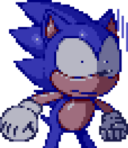 Unused Sonic sneezing sprite from Sonic 1 on Make a GIF