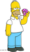 Homer Simpson static idle.