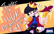 Artwork from GameBanana thanking everyone for 100k downloads