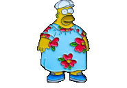 Homer Simpson down pose.