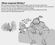 A drawing about the inspiration behind Whitty.