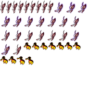 Cyndaquil/HURRY and Celebi sprite sheet on Uncertain Demise & Lost Soul.