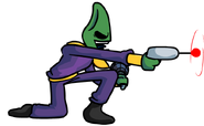 An unused sprite of Xigmund, about to shoot BF, meant for Aerodynamix.