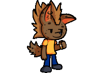 Animation of Bronze Drinking his beer