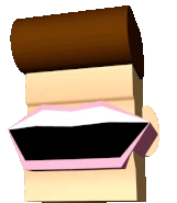 Mr. SyS' floating, rotating (nearly) featureless head, as seen on the sidelines during his more intense parts.