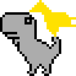 Pixilart - The Dreaded Google Chrome Dino by LordDominator1