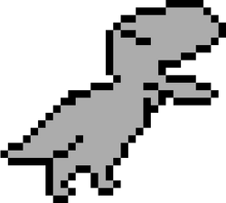 Pixilart - The Dreaded Google Chrome Dino by LordDominator1