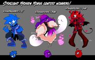 Official Minus designs for CJ, Ruby, and Vade, who won the Minus contest held by TheMaskedChris.