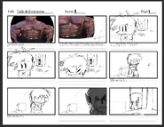 Storyboard for a Soulless cutscene before it was decided to use Paige's instead.[14]