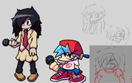"Tomoko Warmup Sketches/Art & WIP Popular Album Art (Jam)"