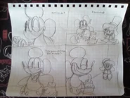Paper sketch of Lost mouse cutscene