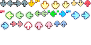 The arrows, the colors are a reference to the Vibrant Venture player characters.