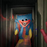 Huggy Wuggy chasing the player from the vents in the original game