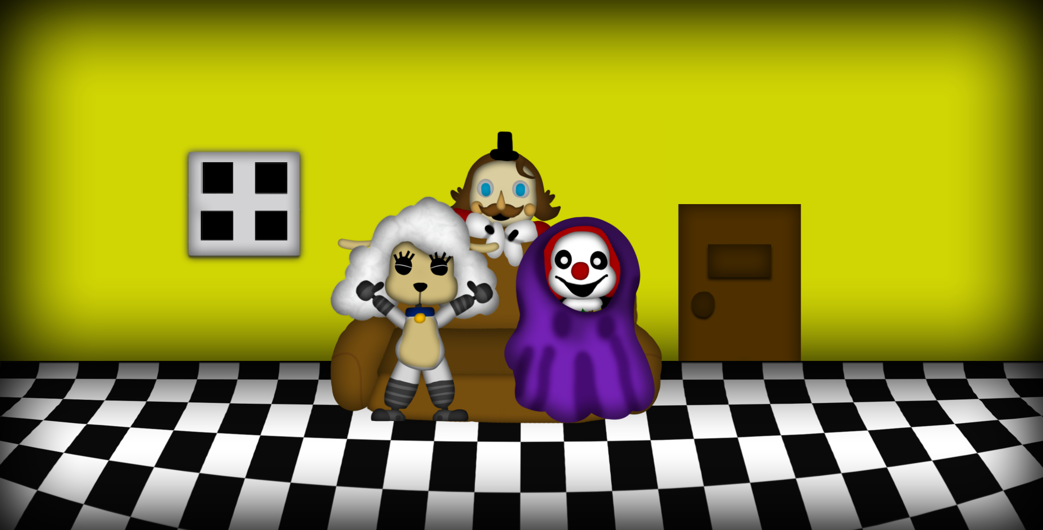 Fnaf x the Mandela (catalog also the sheep is my own character that's not  from the analogue horror series I hope you like the animatronic versions of  the characters also please leave