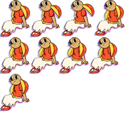 Pompom's Title Screen sprite sheet.