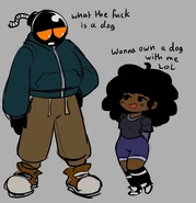 Carol and Whitty get a dog, drawn by Sock.Clip on Instagram.