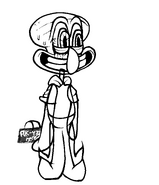 VERY outdated sketch of Squidward's 1st phase in Mist.