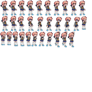 Sayori's normal (Stagnant - 1) sprite sheet.