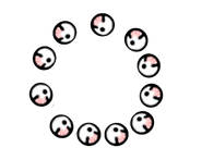 A circle of eyes that appears randomly during STARE.