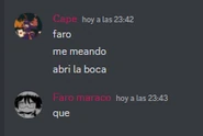 "Faro me meando"