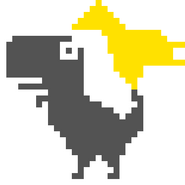 Chrome Dino's left pose (static)