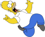Homer Simpson static left pose.