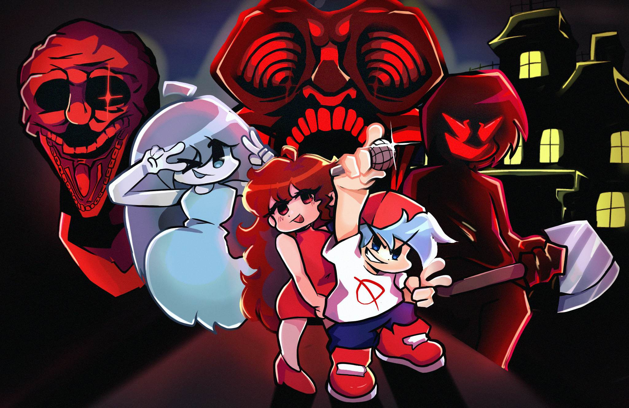 Spooky's Saturday Scare | Friday Night Funkin'MOD日本 Wiki | Fandom, image size:2048x1327