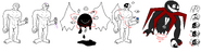 Minus concepts of all of Bob's forms drawn by clipart ghost on the FNF Modding Discord. Hell Bob is heavily inspired by another sketch by EinJoschy while its normal and Withered form from IagoAnims' formal joke for Minus Bob.