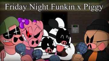 Roblox Piggy but Everyone does the Spooky Dance - Friday Night Funkin Piggy  Animation 