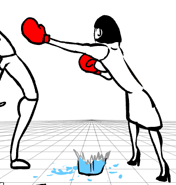 EXGFrightOG.png (16 KB) Ex-Girlfriend punching Ex-Boyfriend with boxing gloves. The inspiration for her right pose.