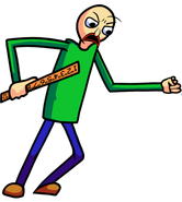 Baldi as seen in Baldi's Basics in Funkin, but it's badly made