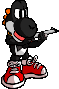 BlackYoshGunUp