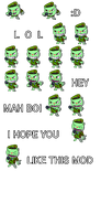 Fliqpy's sprite sheet for Flippy Roll and Happy Tree Land.