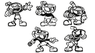 Cuphead idle & poses concept.