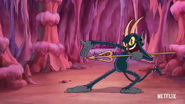 The Devil's left pose origin (based on his appearance in the Cuphead Show).