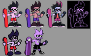 Alternate versions of him (Normal, B-Sides, Neo, Outline Neon, But Bad, Minus).