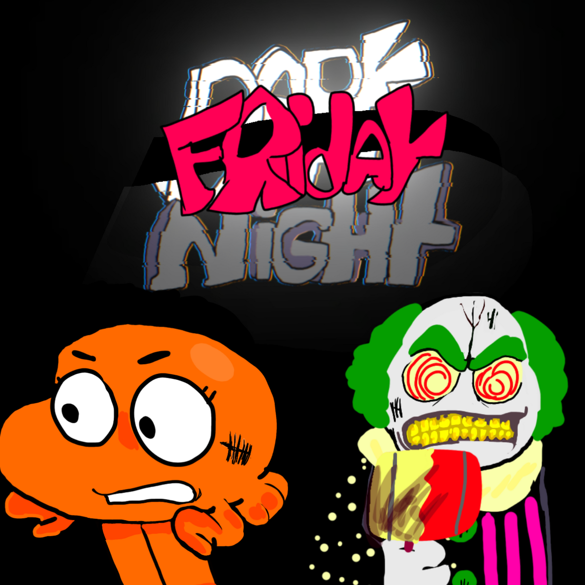 Gumball and Darwin over Spooky Kids [Friday Night Funkin'] [Mods]