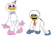 D-Side designs for Kissy Missy and Huggy Wuggy (Cracky Wacky).