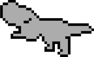 Chrome Dino's alt down pose (night, static)